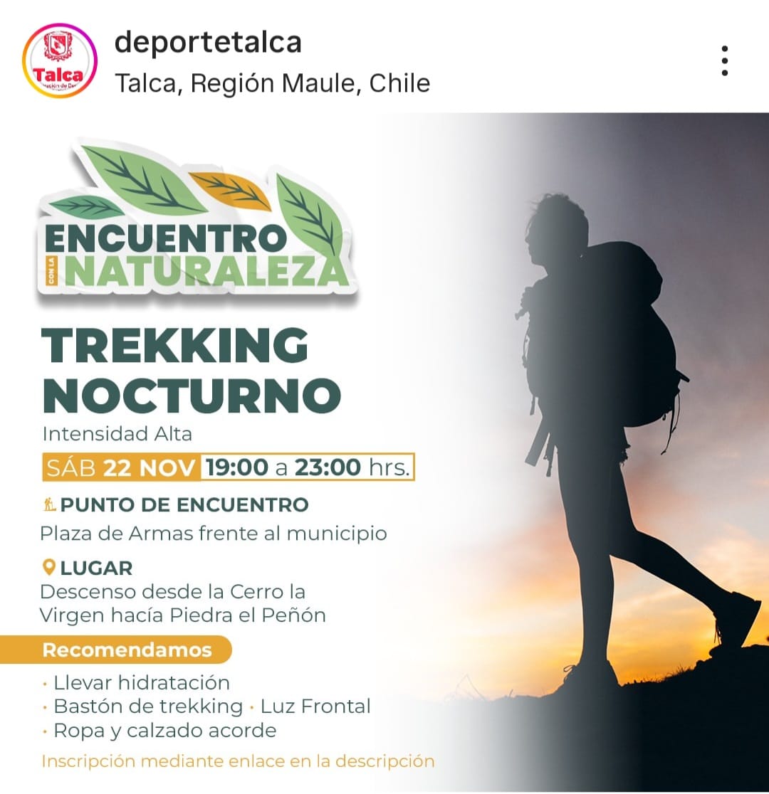 TREKKING NOCTURNO  CONTACTO CON LA NATURALEZA.