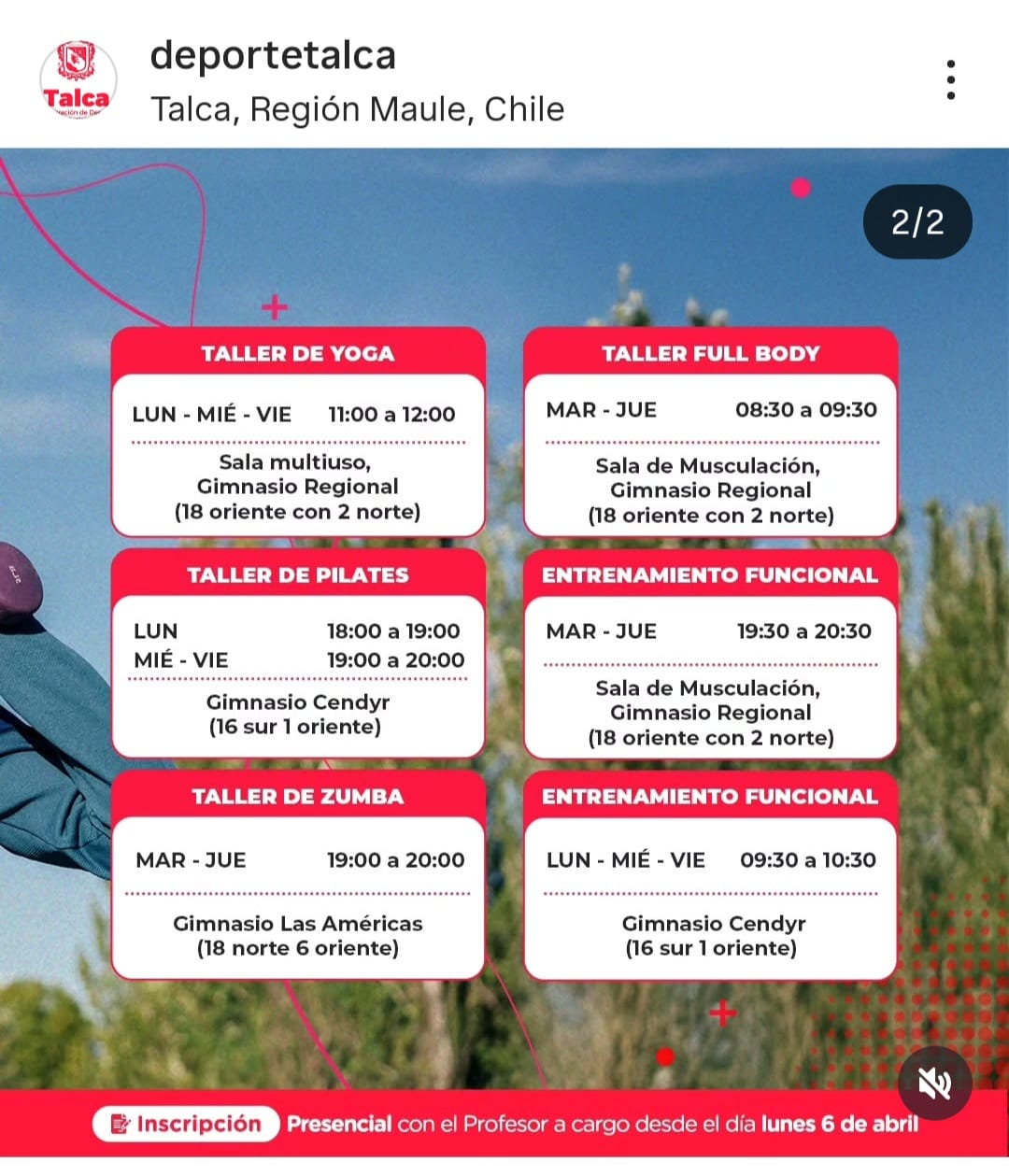 Actividades Deportivas en Talca.
