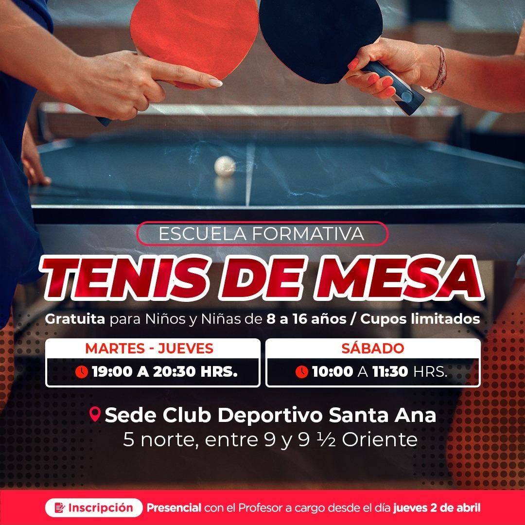 Tenis de Mesa Talca Junio 2026